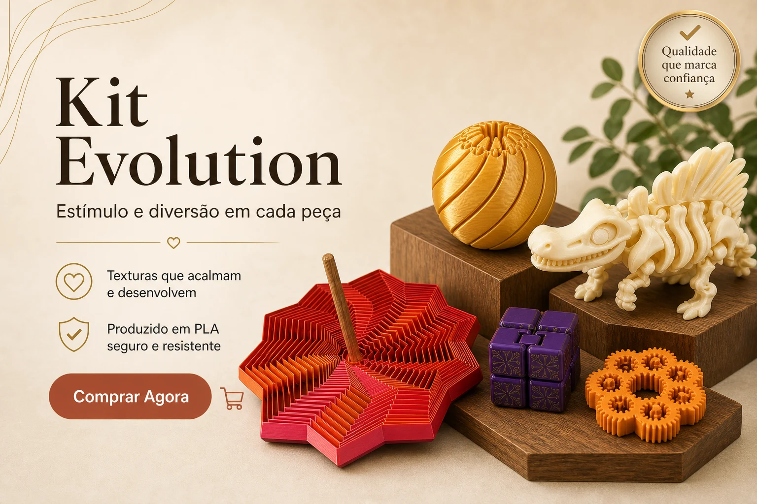 Kit Evolution - Brinquedos Sensoriais 3D